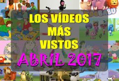 Los 10 vídeos infantiles para niñas y niños gratis más vistos en abril-2017