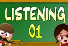 Ejercicio de Listening 01 / Inglés para niñas y niños con Mr. Pea