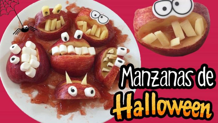 Bocas terroríficas para Halloween con manzanas
