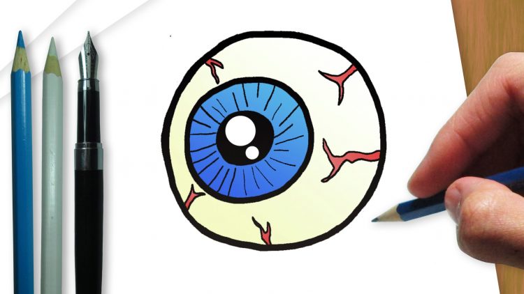 ¿Cómo dibujar un ojo terrorífico de Halloween?  / Manualidades para Halloween