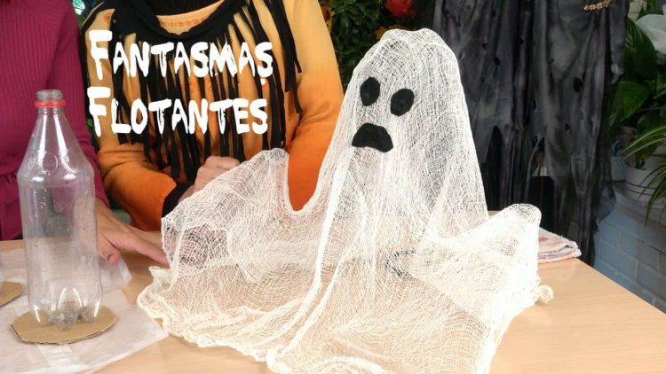 Cómo hacer fantasmas flotantes / Decoración para Halloween