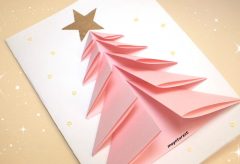 Cómo hacer una bonita tarjeta de felicitación navideña / Manualidades en Navidad
